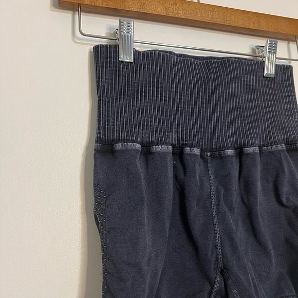 NWOT Free People Movement Good Karma Shorts in Washed Black - Picture 3 of 5